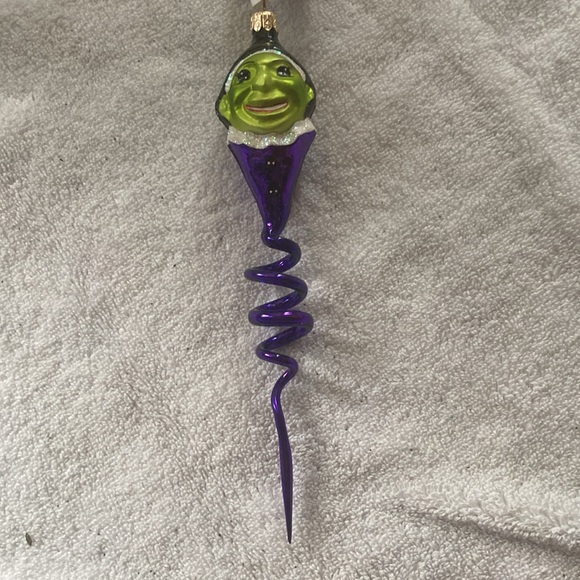 Christopher Radko Vintage 1998 NOS Green Elf spiral ornament Halloween #98-060-8 - Picture 2 of 9